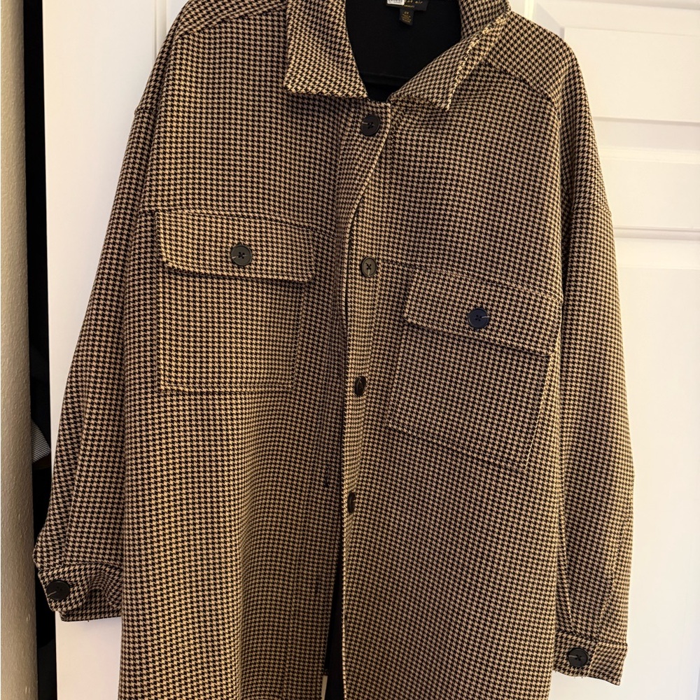 Anthro x Current Air Houndstooth Shacket